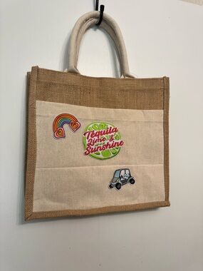 Tequila and Sunshine Handmade Patch Tote